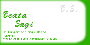 beata sagi business card